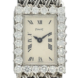 Pre-Owned Piaget 9863 D 1 18ct White Gold Diamond Bracelet Watch