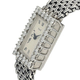 Pre-Owned Piaget 9863 D 1 18ct White Gold Diamond Bracelet Watch