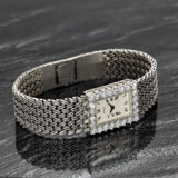Pre-Owned Piaget 9863 D 1 18ct White Gold Diamond Bracelet Watch