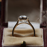 9ct Yellow Gold, Elongated Cushion Cut Laboratory-Grown Diamond Ring With Engraved Shoulders