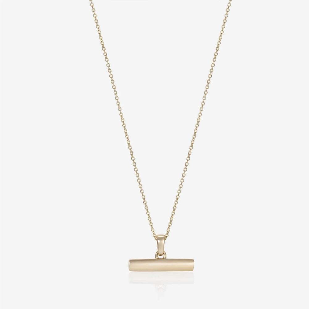 886 The Royal Mint - 886 Small T-Bar Pendant with Chain in 9ct Yellow Gold