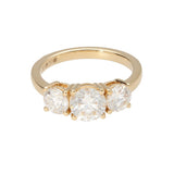 18ct Yellow Gold 2.00ct Laboratory-Grown Diamond Round Trilogy Ring