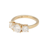 18ct Yellow Gold 2.00ct Laboratory-Grown Diamond Round Trilogy Ring