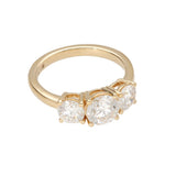 18ct Yellow Gold 2.00ct Laboratory-Grown Diamond Round Trilogy Ring