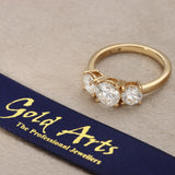 18ct Yellow Gold 2.00ct Laboratory-Grown Diamond Round Trilogy Ring