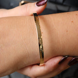Preowned 9ct Yellow Gold 5mm Solid Plain Bangle