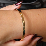 Preowned 9ct Yellow Gold 5mm Solid Plain Bangle
