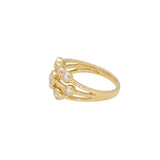 18ct Yellow Gold .52pts Round Brilliant-Cut Diamond Bubble Ring