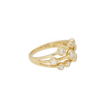 18ct Yellow Gold .52pts Round Brilliant-Cut Diamond Bubble Ring