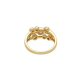 18ct Yellow Gold .52pts Round Brilliant-Cut Diamond Bubble Ring