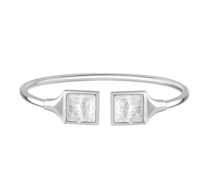 Lalique Arethuse Flexible Bangle Silver & Clear Crystal 10692800