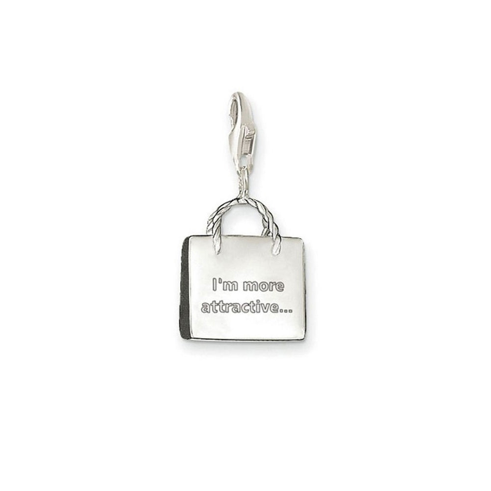 Thomas Sabo Sterling Silver Handbag Charm "I'm More attractive..." 0572-001-12