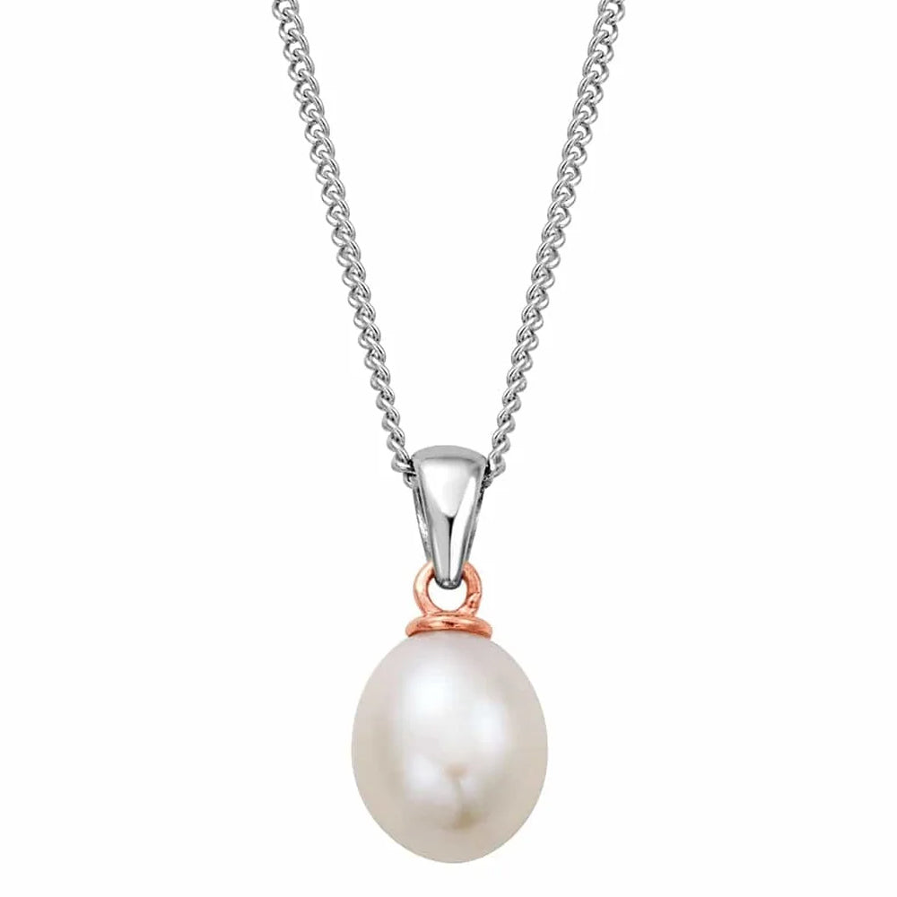 Clogau Welsh Beachcomber Silver and Pearl Necklace 3SBCH0633