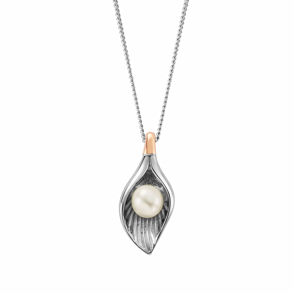 Clogau Beachcomber Shell Silver and Pearl Pendant 3SLYV0790