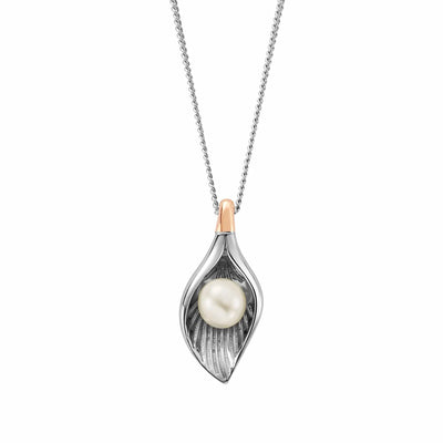 Clogau Beachcomber Shell Silver and Pearl Pendant 3SLYV0790