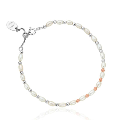 Clogau Welsh Beachcomber Silver and Pearl Bracelet 3SBCH0629