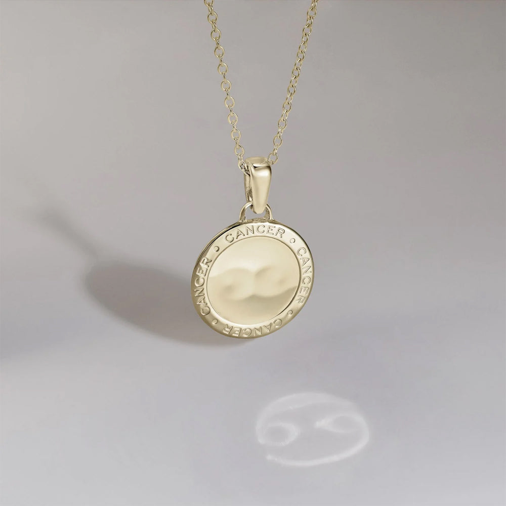 886 The Royal Mint - 886 Caustic Cancer Pendant with Chain in 9ct Yellow Gold