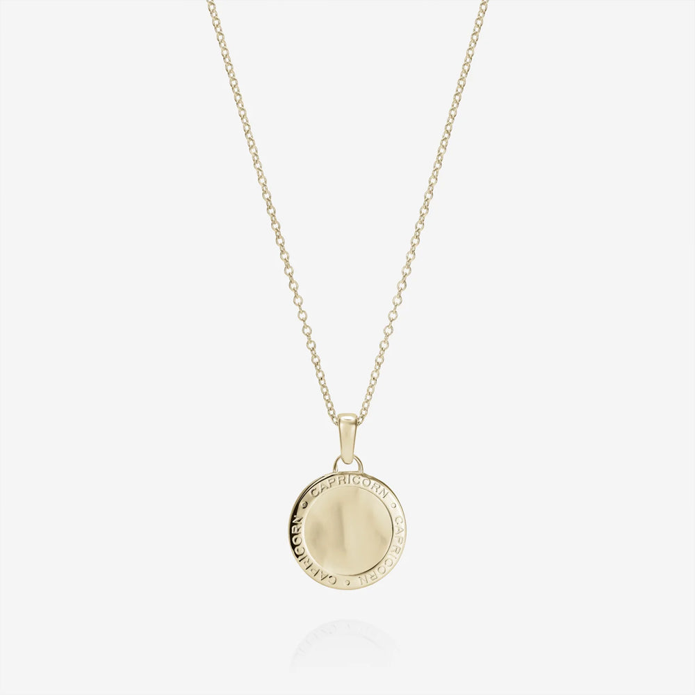 886 The Royal Mint - 886 Caustic Capricorn Pendant with Chain in 9ct Yellow Gold