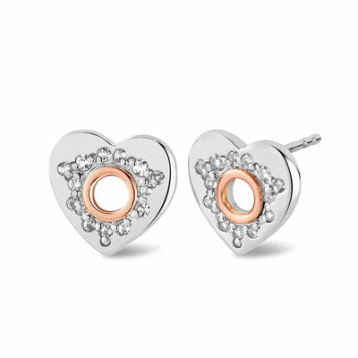 Clogau Cariad Sparkle Silver Stud Earrings - 3SCRS0652