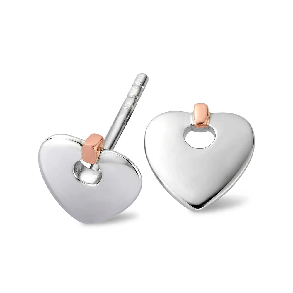 Clogau Cariad Silver Heart Stud Earrings - 3SCE012