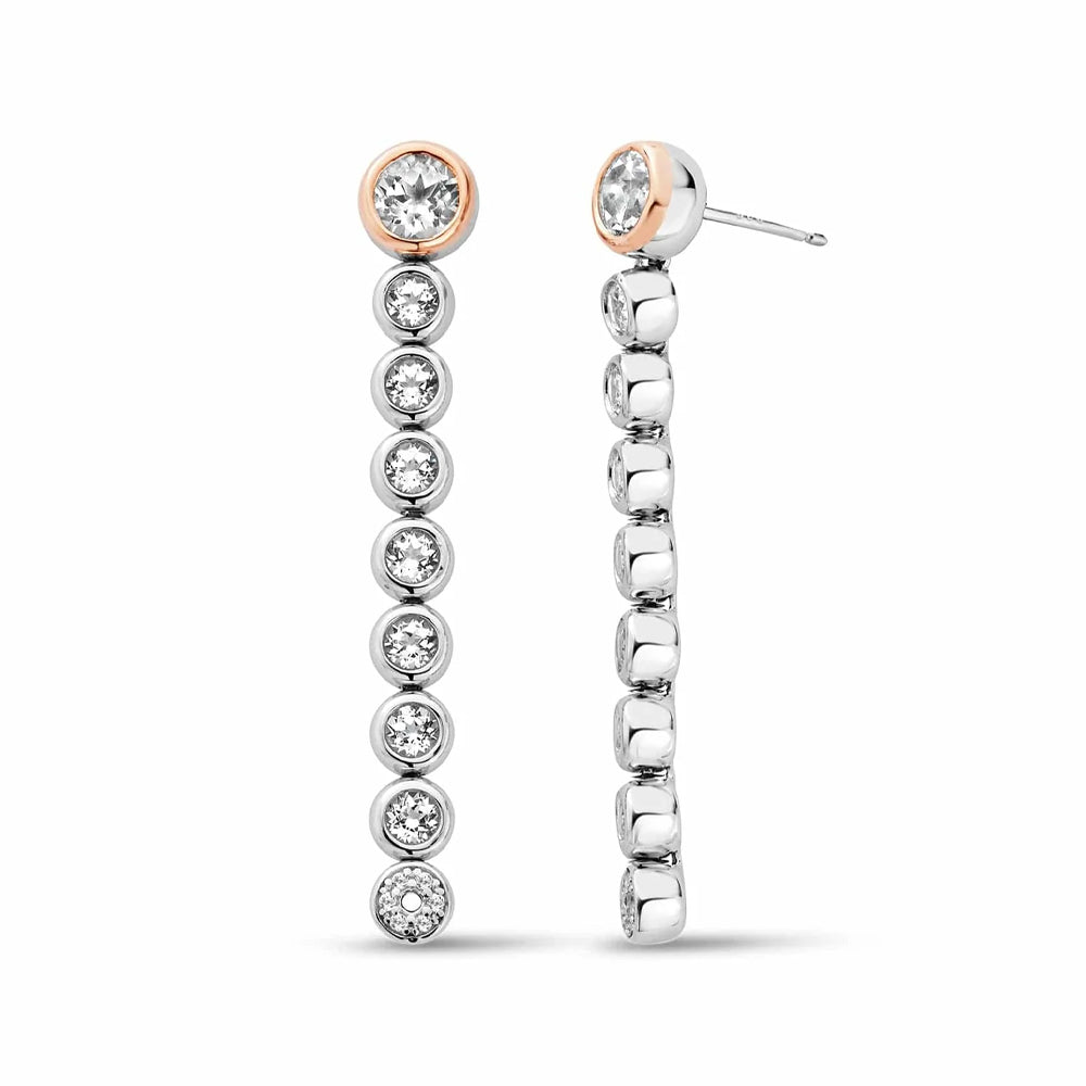 Clogau Celebration Silver Drop-Hoop Earrings 3SCLC0799