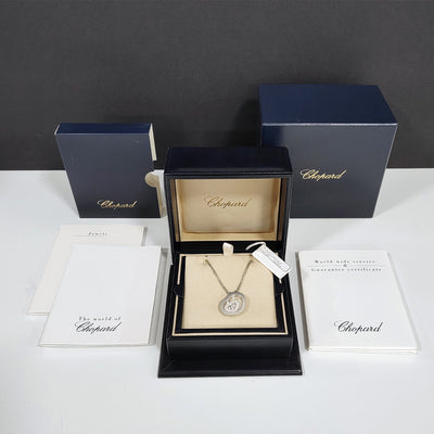 Pre-Loved 18ct White Gold Chopard Happy Spirit Diamond Heart Necklace