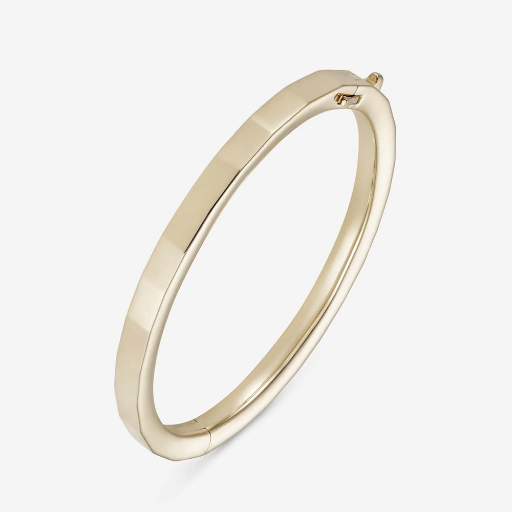 886 The Royal Mint - Decus Hinged Bangle 9ct Yellow Gold