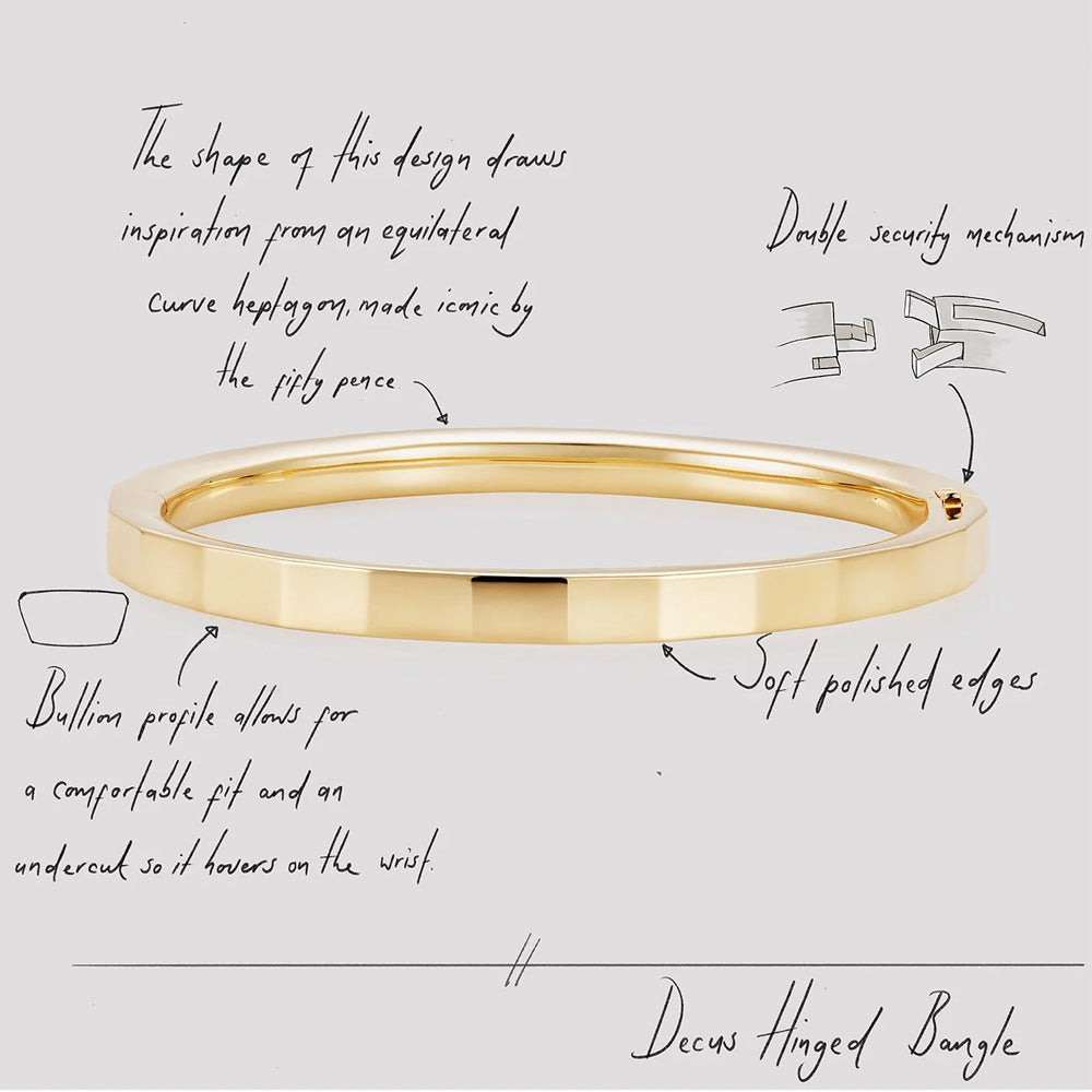 886 The Royal Mint - Decus Hinged Bangle Sterling Silver