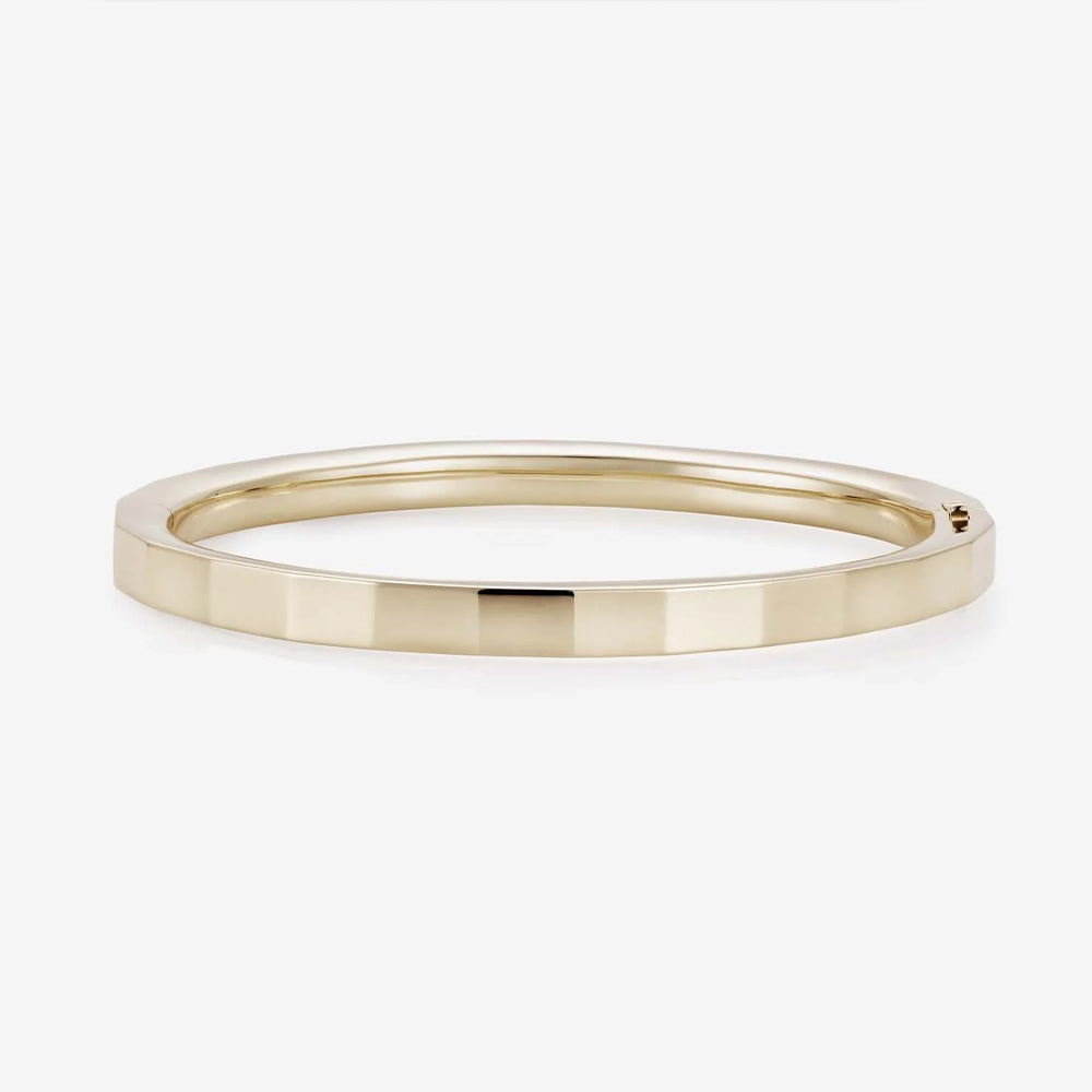 886 The Royal Mint - Decus Hinged Bangle 9ct Yellow Gold