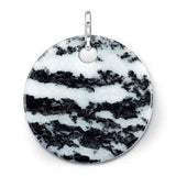 Thomas Sabo Large Round Zebra Jasper Disc Pendant PE429-195-18