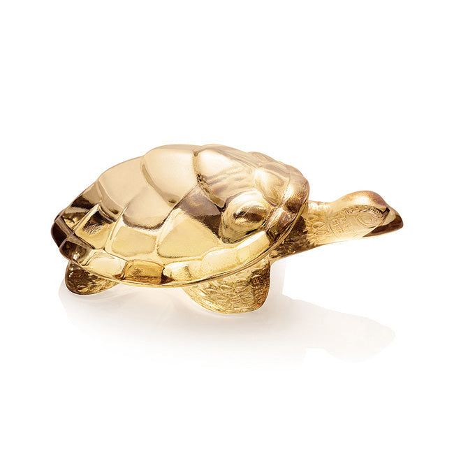 Lalique Caroline Turtle - Gold Lustre Crystal - 10139300