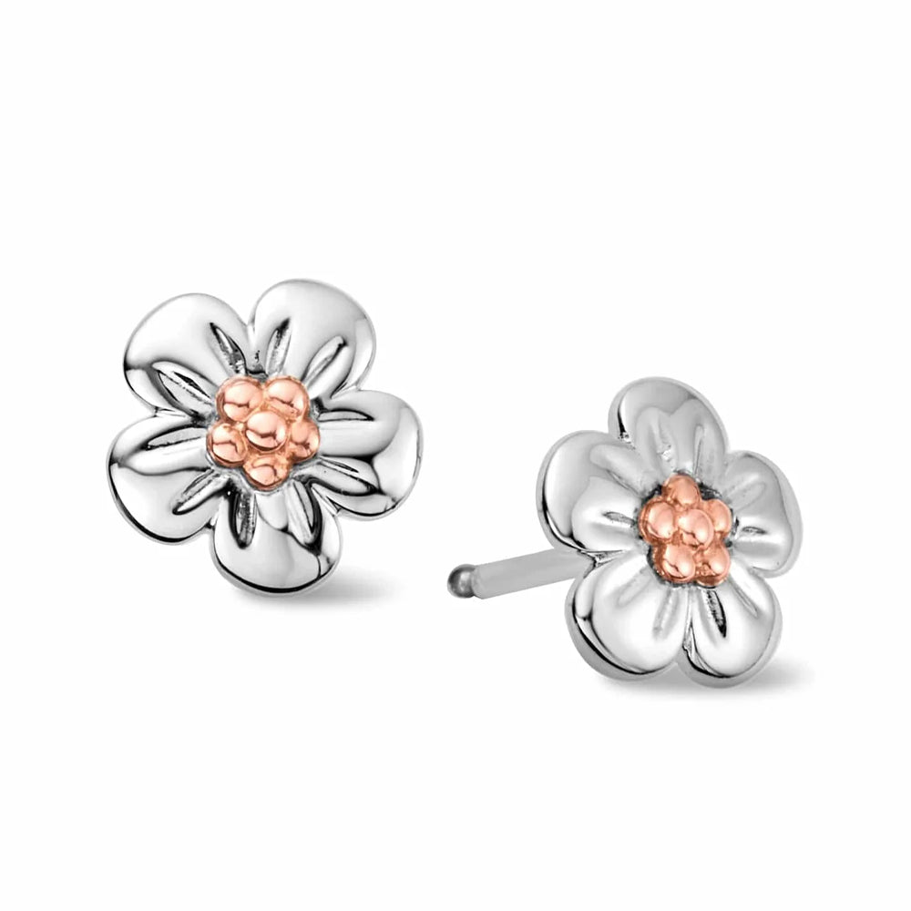 Clogau Forget Me Not Silver Stud Earrings - 3SFMN0621