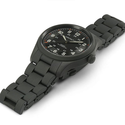 Hamilton Khaki Field Titanium Black PVD Watch, Automatic, 38mm H70215130