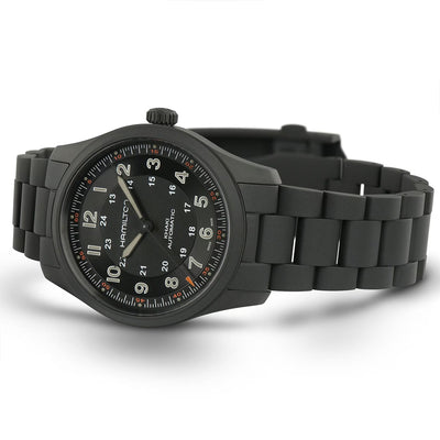 Hamilton Khaki Field Titanium Black PVD Watch, Automatic, 38mm H70215130