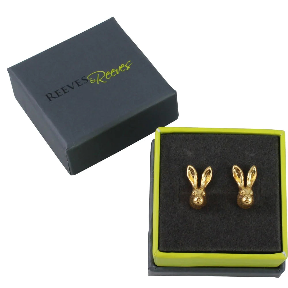 Reeves & Reeves Silver Hare Stud Earrings BB93