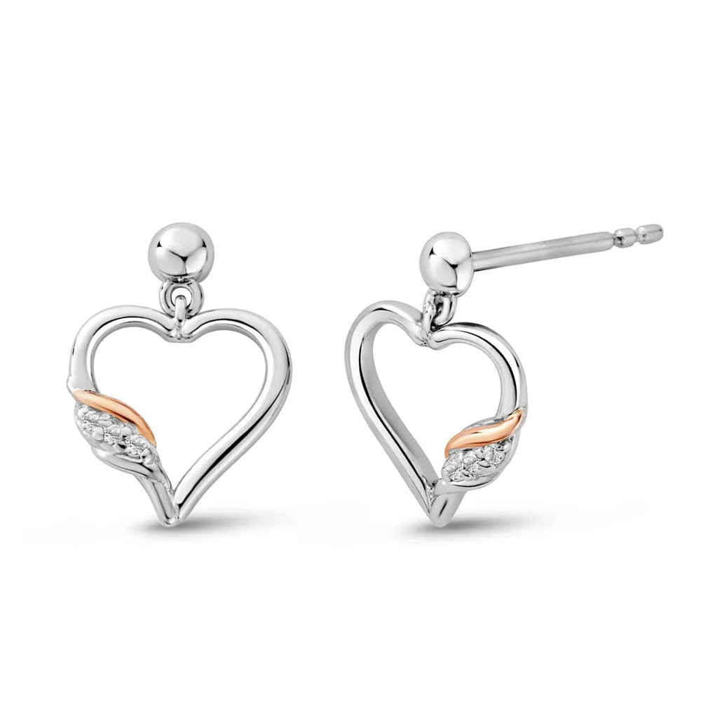 Clogau Past Present Future® Heart Silver Earrings 3SPPF0800