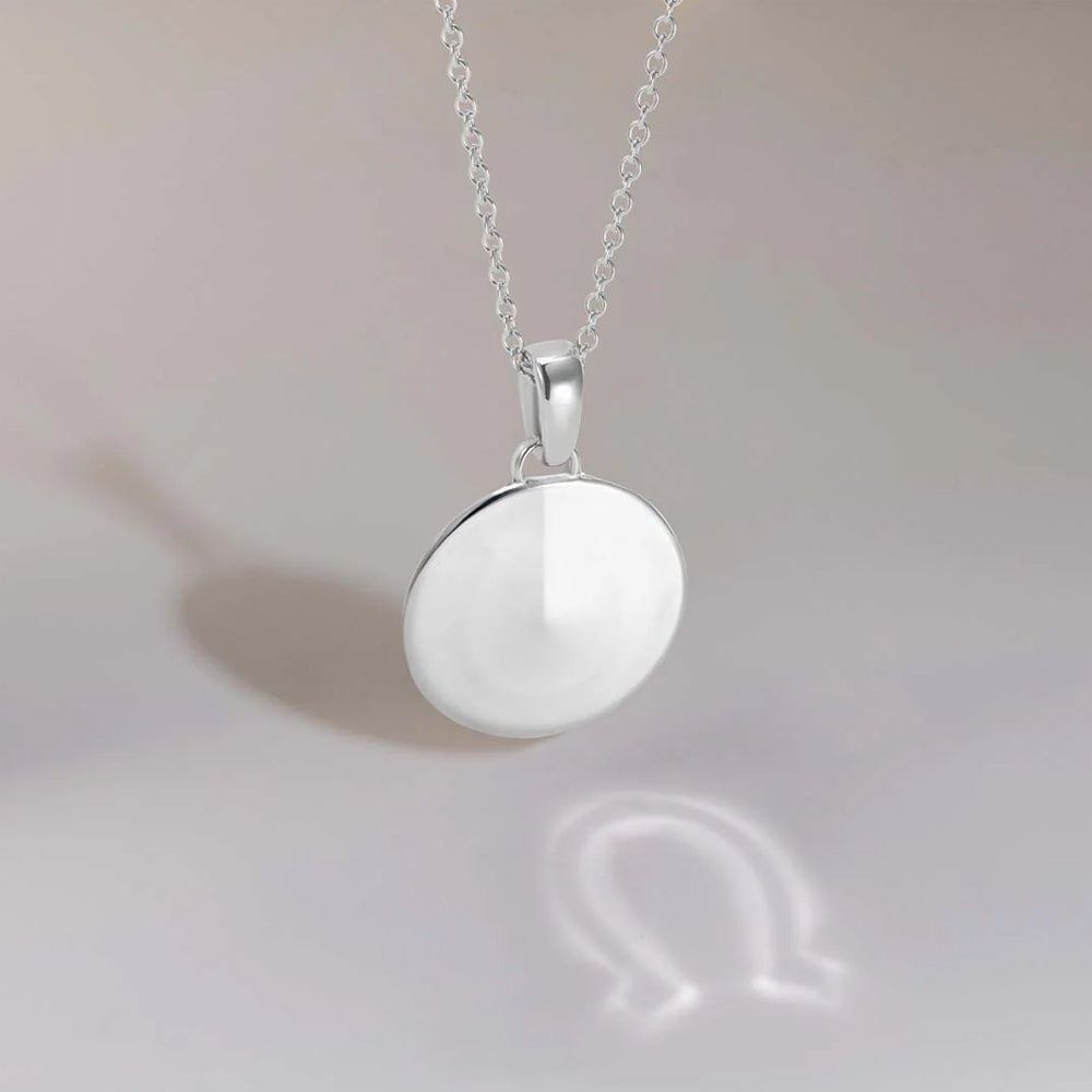 886 The Royal Mint - 886 Horseshoe Caustic Pendant with Chain Sterling Silver