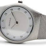 Bering Ladies 27mm Stainless Steel Crystal Set Milanese Bracelet 11927-000 Watch