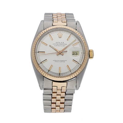 Pre-owned Rolex DateJust 1601 Rose gold Two-Tone Pie-pan