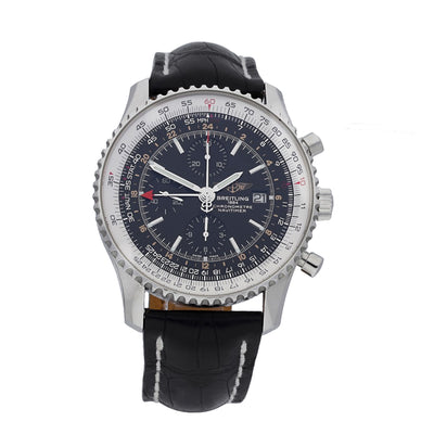 Pre-owned Breitling Navitimer World A24322 Steel Gents 46mm Wrist Watch