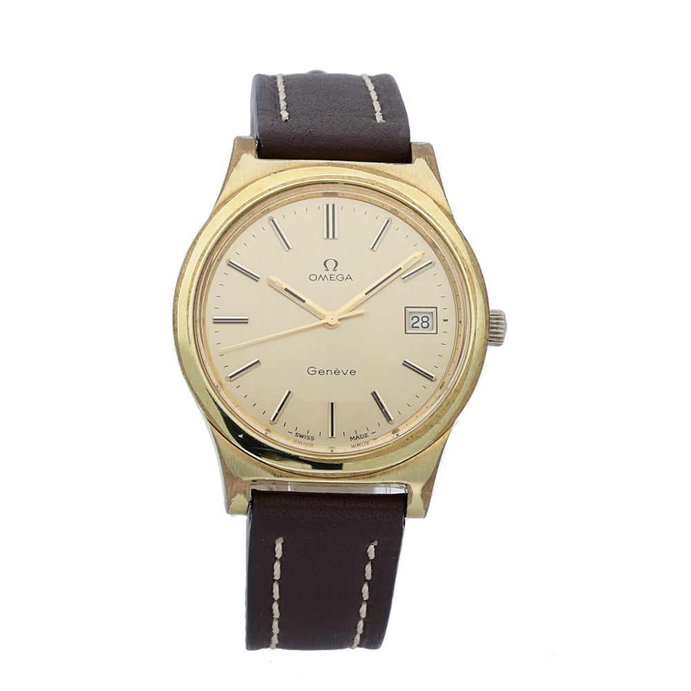 Pre-owned Omega Geneve Automatic Gold Plated Date
