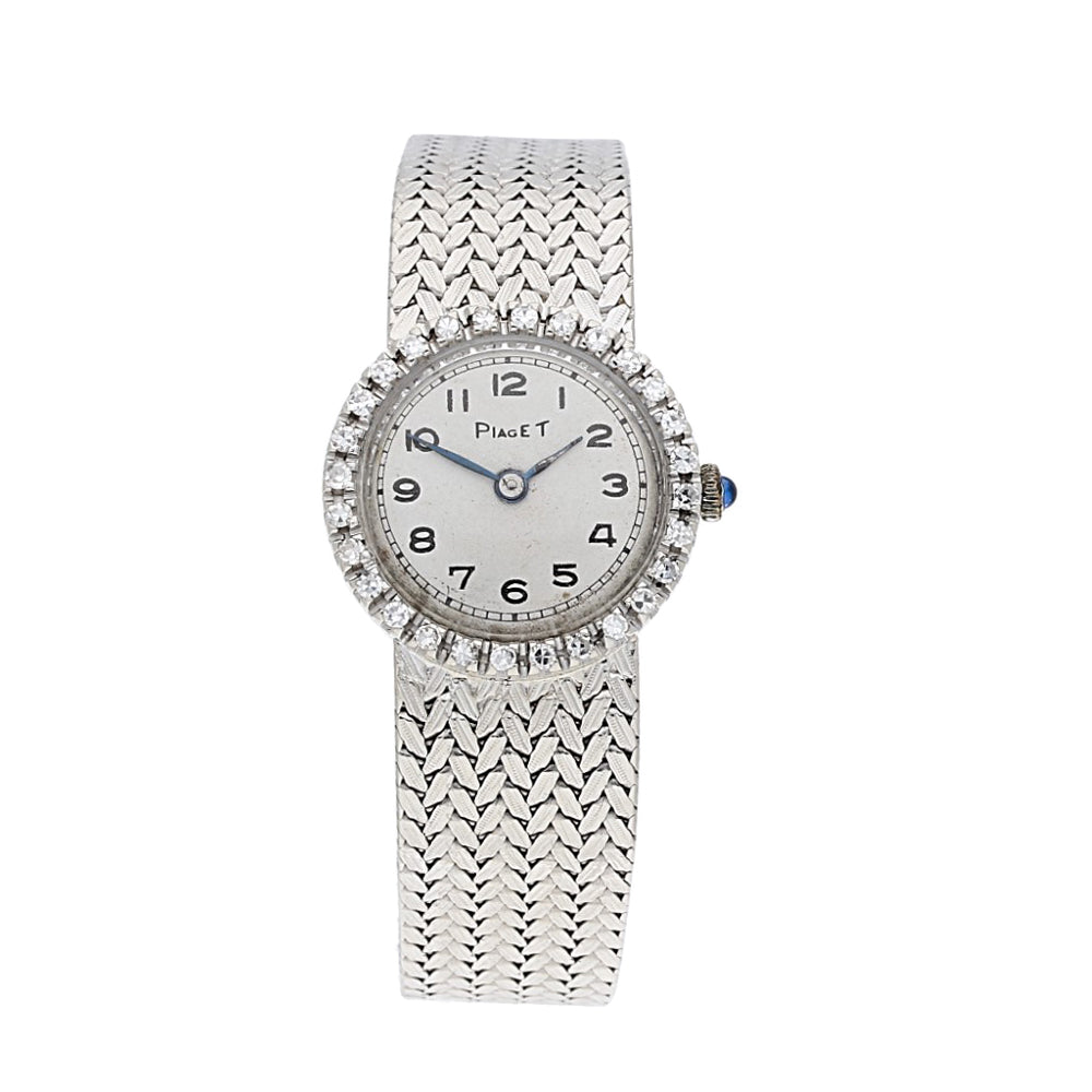 Ladies Piaget Vintage Manual Diamond Set 18ct White Gold Cocktail  Watch