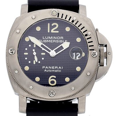 Pre-owned Panerai Luminor Submersible 44mm PAM00025 2004 Box and Papers