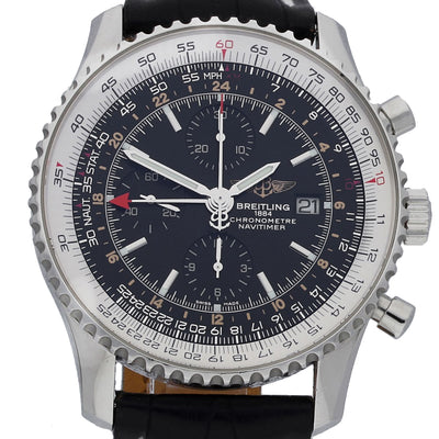 Pre-owned Breitling Navitimer World A24322 Steel Gents 46mm Wrist Watch
