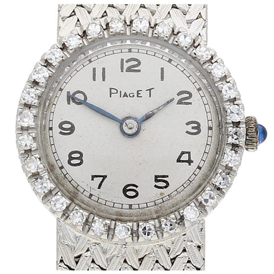 Ladies Piaget Vintage Manual Diamond Set 18ct White Gold Cocktail  Watch