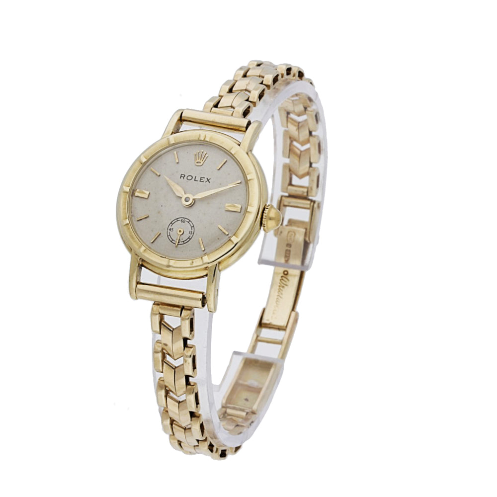 Vintage Rolex Ladies Dress Watch 9ct Gold