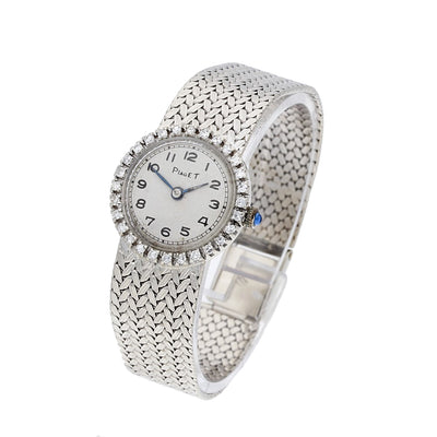 Ladies Piaget Vintage Manual Diamond Set 18ct White Gold Cocktail  Watch