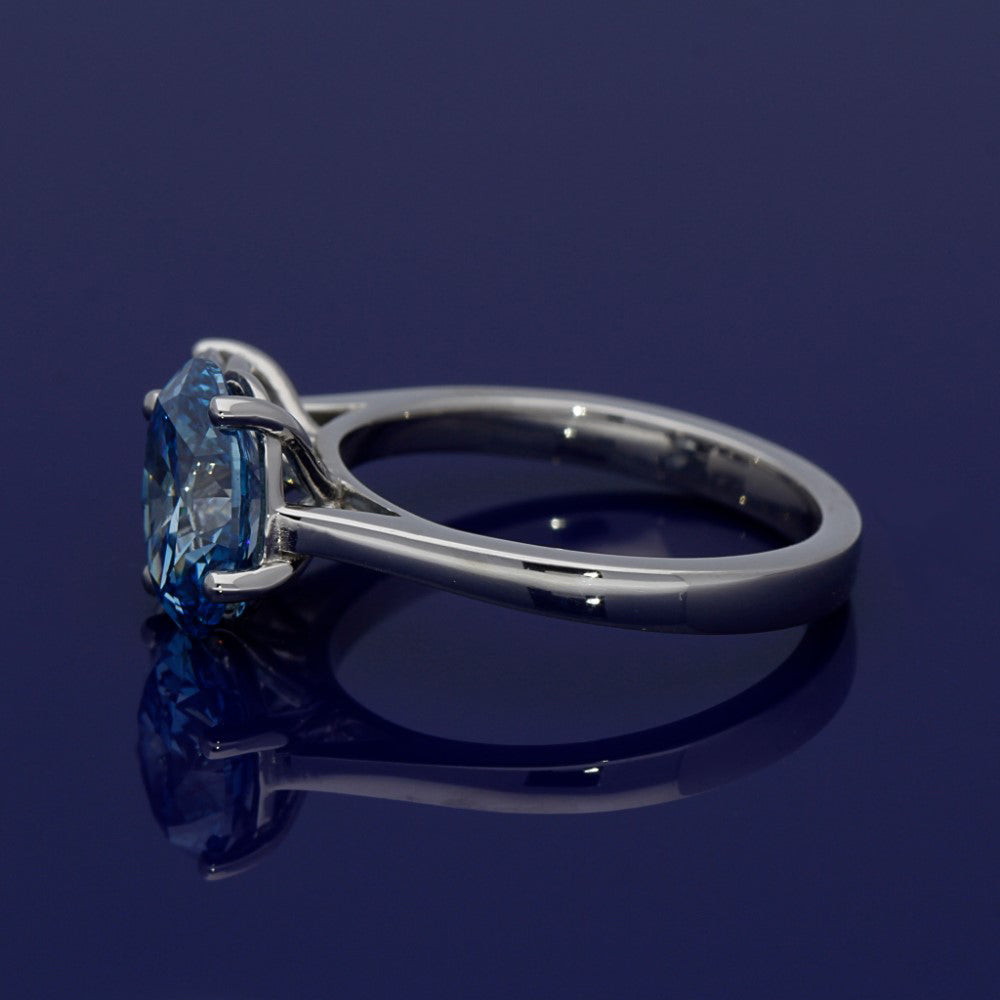 Platinum 3ct Laboratory Grown Diamond Toi et Moi Ring