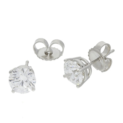 18ct White Gold Laboratory-Grown Diamond Stud Earrings 2ct