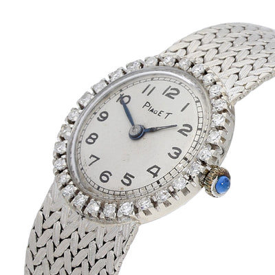 Ladies Piaget Vintage Manual Diamond Set 18ct White Gold Cocktail  Watch